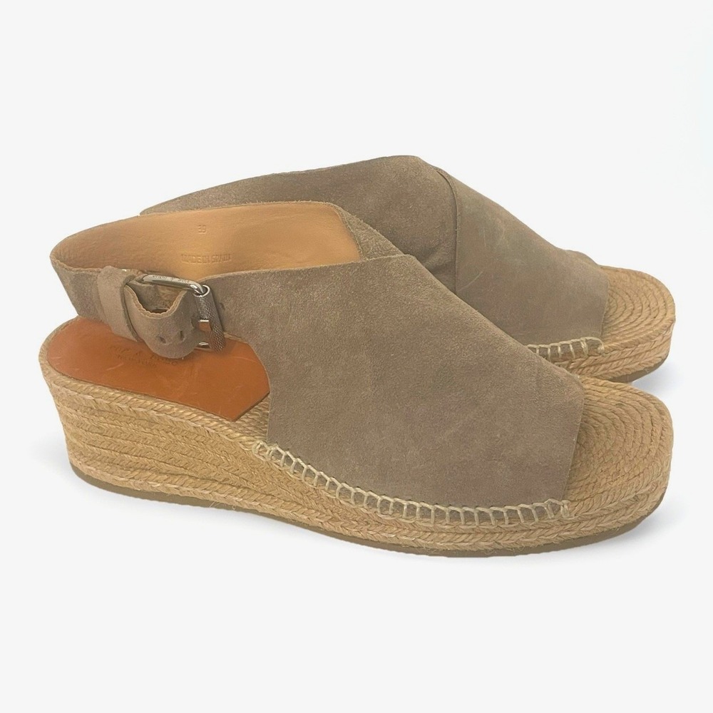 rag & bone sienna Leather‎ espadrille Sandals 39 Grey Taupe US 8.5 Women's